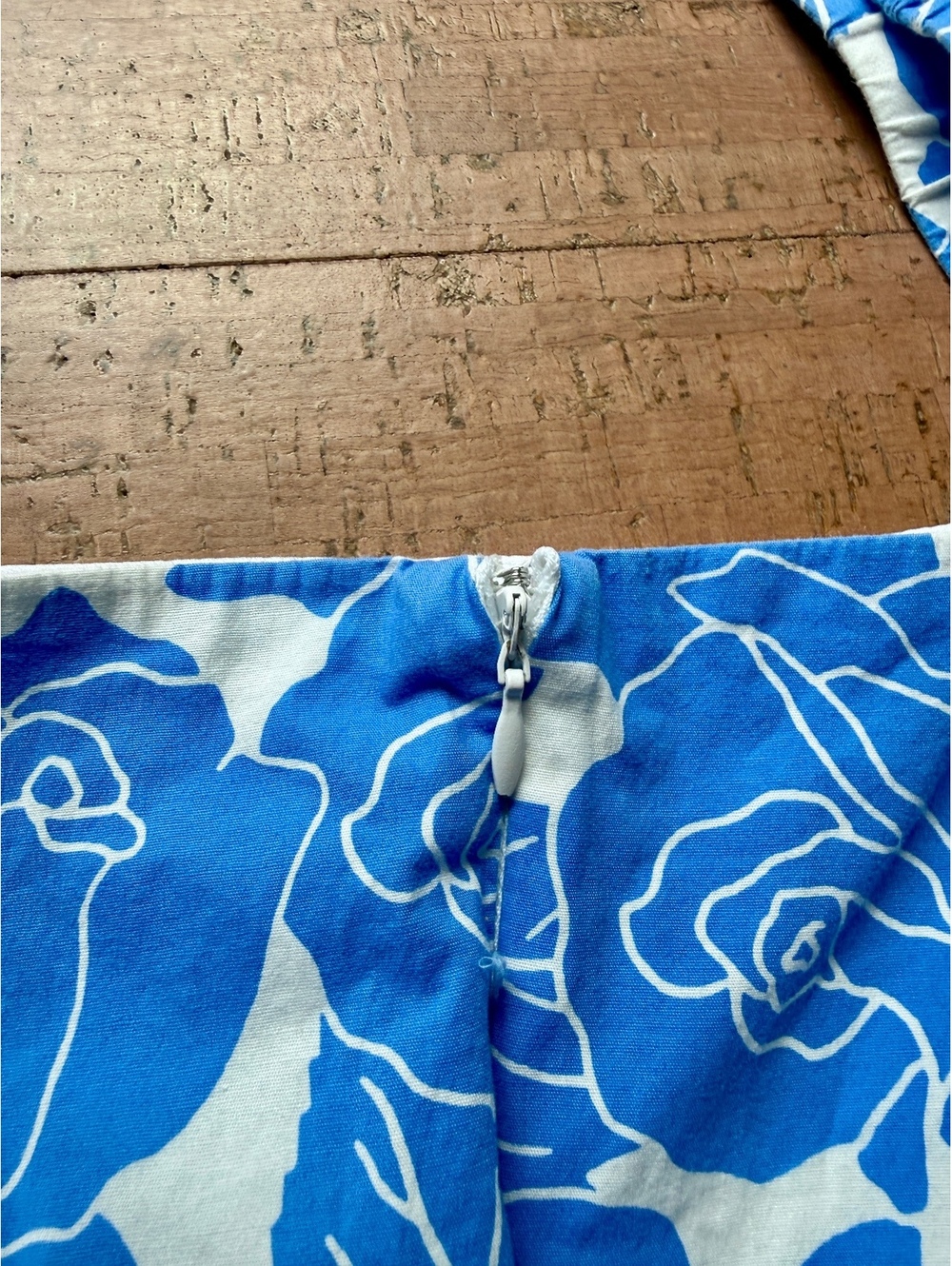 London Times Blue & White Floral Midi Dress Size 10 - Picture 5 of 6